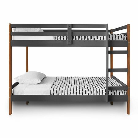 KD GABINETES Letto Bunk Bed Natural & Grey KD3115530